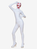 Costumes Zentai Blanc Combinaison Sexy En Lycra Blanc Spandex Yeux Ouverts