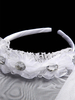 Couronne de bande de cheveux denfants blancs
