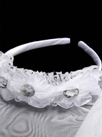 Couronne de bande de cheveux denfants blancs