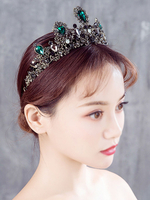 Couronne de diadème de mariage verte princesse headpieces