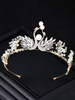 Couronne De Mariage De Cygne Perles Strass Perle Princesse Accessoires De Cheveux De Mariée