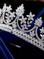Couronne de mariée argent accessoires de cheveux