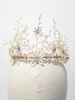 Couronne de mariée diadème strass doré serre-tête