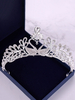 Couronne diadème de mariage Royal Headpieces Princess Silver Swan Strass Accessoires de cheveux de mariée