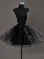 Court jupon Tulle noir Flare désossé jupon nuptiale de mariage
