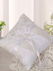 Coussins de porte-alliances en dentelle blanche