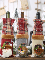 Couverture de bouteille de vin Applique Décoration de fête de Noël Déguisements Halloween