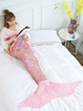 Couverture en laine Couverture en forme de poisson en polyester rose