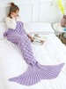 Couverture en laine Couverture en forme de poisson en polyester violet