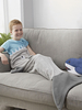 Couverture en laine gris clair en forme de poisson en polyester Couverture longue décontractée