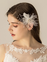 Couvre-chef Headpiece mariage Accessoires plumes en métal de mariée Accessoires cheveux