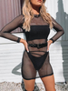 Couvrir la maille de robe et les sous-vêtements sexy de robe transparente ne sont pas inclus