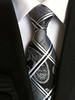 Cravate en rayonne noire jacquard