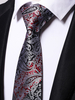 Cravate en rayonne noire jacquard
