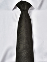 Cravate noire daffaires de Jacquard Paisley daffaires de cravate noire dhommes