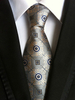 Cravates gris argenté cravate de cou de jacquard des hommes de plaid