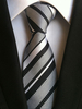 Cravates pour hommes en argent Cravate en polyester deux tons