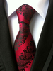 Cravates rouges chic cravate de cou de polyester de jacquard hommes