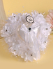 Cérémonie de mariage dentelle mariage oreiller strass Satin Bow
