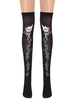 Crâne fille saloon bas genou chaussettes hautes Halloween Cosplay Costume accessoires