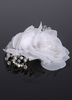 Crêpe de coiffes de mariée blanche fleurs strass perles épingles à cheveux mariée