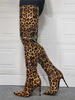 Cuissardes à talons hauts pour femmes en cuir verni