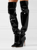 Cuissardes Bottes noires Synthétique bout pointu Cuissardes Bottes Noire