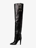 Cuissardes Chaussures Bottes Noires À Bout Pointu Talon Aiguille Femme
