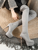 Cuissardes femme talon haut plateforme