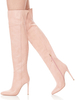 Cuissardes Femmes 2021 Talon Haut Bout Pointu Mollet Large Bottes Au-dessus de Genou
