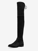 Cuissardes Plates Femme avec Bout Rond Elastique à Lacets Unicolore