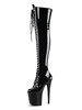 Cuissardes sexy femme talon haut plateforme à lanière
