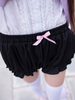 Culotte bouffante Noire Lolita coton Lolita Shorts femmes Déguisements Halloween
