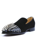 Daim de Spike noir chaussures Round Toe chaussures occasionnelles de Rivet