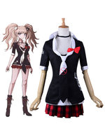 Danganronpa Cosplay Junko Enoshima Cosplay Anime japonais Costume uniforme scolaire complet pour la fête Déguisment halloween