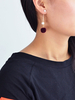 Dangle boucles d’oreilles perle Pom Poms Decor alliage femmes boucles d’oreilles