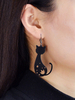 Dangle noir boucles doreilles chat femmes bijoux cadeau danniversaire