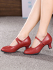Danse Bourgogne pompes sangles vachette talons pour femmes