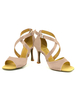 Danse chaussures de haut talon boucle des femmes Croix avant Open Toe Ballroom Shoes