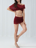 Danse du ventre costumes Une épaule Tuched Mini Jupe Set Tulle Vêtements de danse du ventre pour les femmes Déguisements Halloween