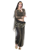 Danse Du Ventre Or Noir Adulte Robe Paillettes En Mousseline De Soie Vêtements De Danse Du Ventre Pour Les Femmes