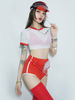 Danse Jazz Costumes Femmes Crop Top Avec Short 2 Pièces De Danse Porter Déguisements Halloween
