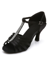 Danse latine bronze sandales strass couper sangles Satin talons