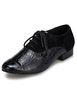 Danses latines noir chaussures Croco Print Lace Up chaussures de salle de bal d’unité centrale pour les hommes