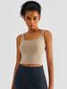 Débardeur de yoga Lycra sans manches à encolure carrée Soutien-gorge de course pour femme