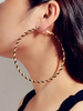Déclaration Boucles Doreilles Créoles Tissées Bijoux Femme Percés