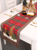 Décoration de table de Noël à carreaux avec appliqués de Noël Déguisements Halloween