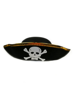 Décorations dHalloween Chapeau de capitaine de pirate en fibre de polyester blonde