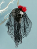 Décorations dHalloween Fibre de polyester rouge Rose Crâne Décorations effrayantes