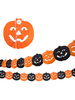 Décorations dHalloween Guirlande de papier en papier citrouille jaune